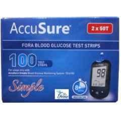 Accusure 100 Pcs Glucometer Strips Box