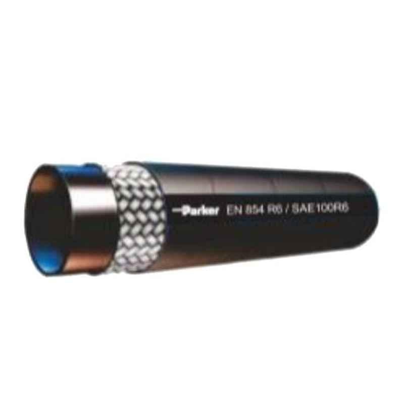 Parker 792PM100-R15 1-1/2 inch 1m Synthetic Rubber Braided Hydraulic Hose, 792PM-24PM