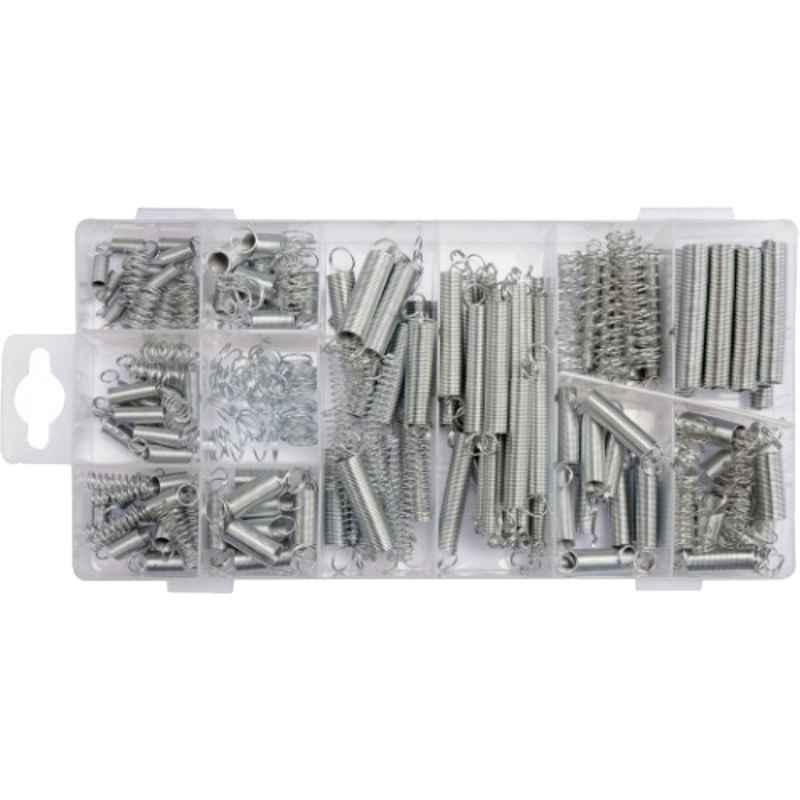 Yato 200 Pcs Mix Size Chrome Galvanized Steel Spring Set, YT-06875