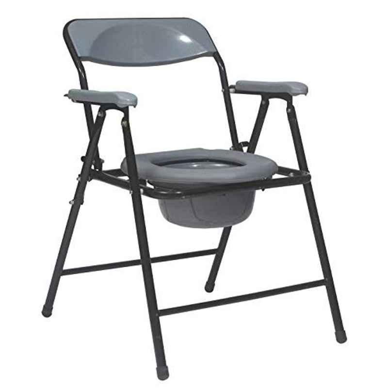Smart Care SC 899 Mild Steel Folding Commode Chair with Pot, WC15