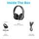 Ambrane WH-74 Black Over Ear Wireless Headphone with Mic & FM
