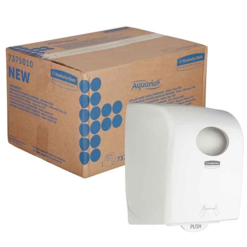 Kimberly Clark Aquarius White Hand Paper Towel Roll Dispenser, 7375