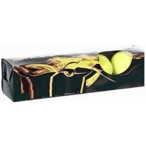 Matrica Leather Standard Yellow Professional Grade Impact Cricket Tennis Ball for Club Play (Pack of 5)