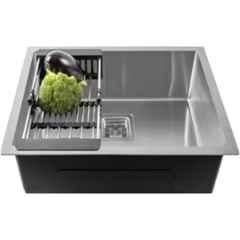 Fossa FS-03 21x18x9 inch Stainless Steel Matt Finish Silver Single Bowl Handmade Kitchen Sink