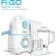 Havells Rigo 500W White & Blue Juicer Mixer Grinder with 2 Jars, GHFJMBUB050