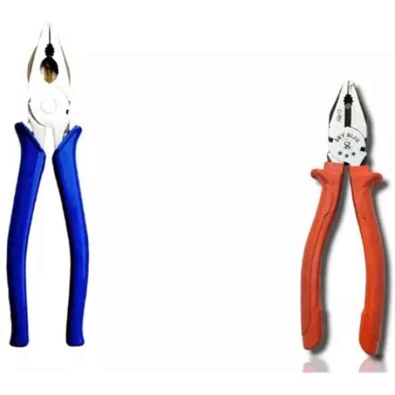 Sky Blue 2 Pcs 7.8 inch Lineman Plier Combo, SBE_PLIER_COMBO_MOD_00094