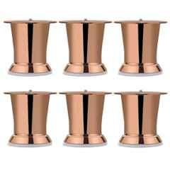 Plantex Heavy Duty 3 inch Spare Sofa Legs for Bed Furniture/Sofa Legs for Table/Sofa Support Legs Set of 6 Pcs Rose Gold