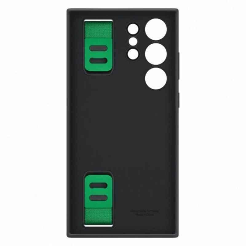 Samsung S23 Ultra Silicon Grip Black Cover Case, EF-GS918