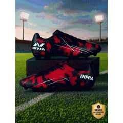 Nivia Red & Black Football Shoes for Men, Size: 5