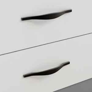 Plantex 128mm Zinc Black Powder Coated Finish Pull Cabinet Handle for Home & Office, APS-PH-102-BLCK-128MM-PK2 (Pack of 2)