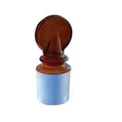 Borosil 9.4/14 Amber Penny Head I/C Joint Glass Stopper, 8410009