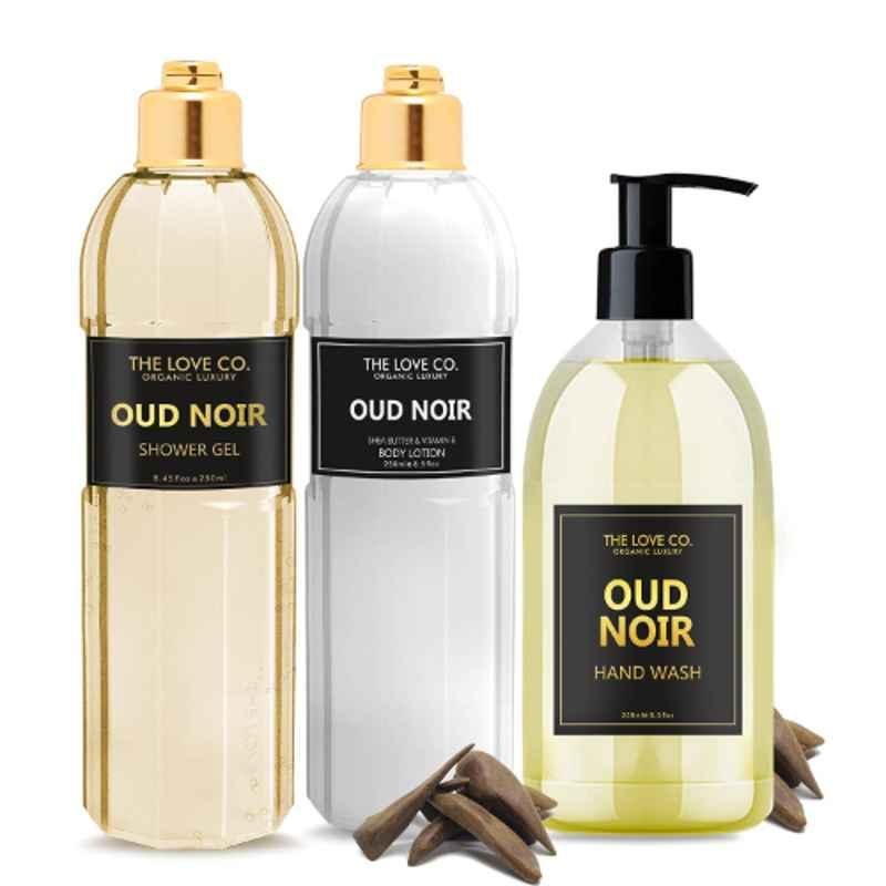 The Love Co. 2172 250ml Oud Noir Body Wash & 250ml Body Lotion & 250ml Hand Wash Combo