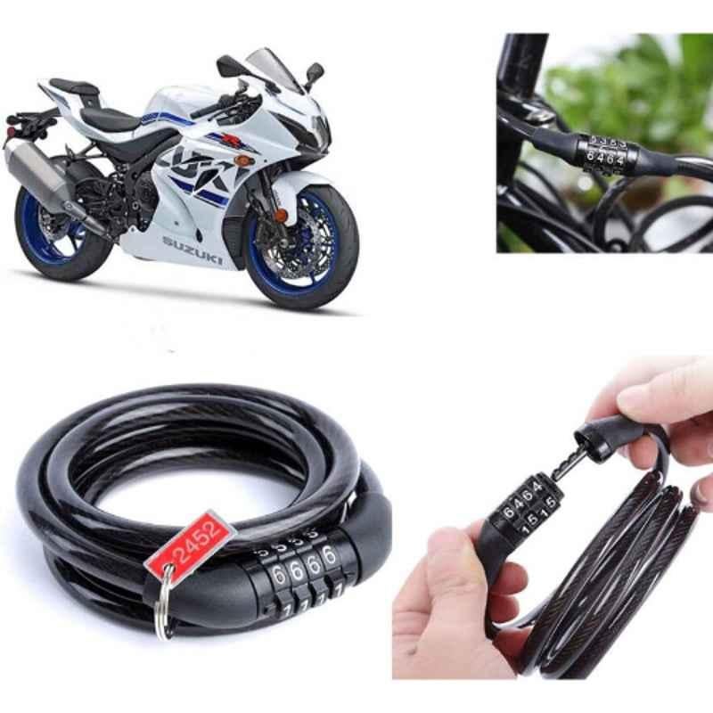 Auto Pearl PVC & Plastic Black Combination Cable Lock for GSX-R1000 ABS