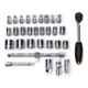 Deli DL1032 1/2 inch Chrome Vanadium Steel Polished Square Drive Metric Socket Set