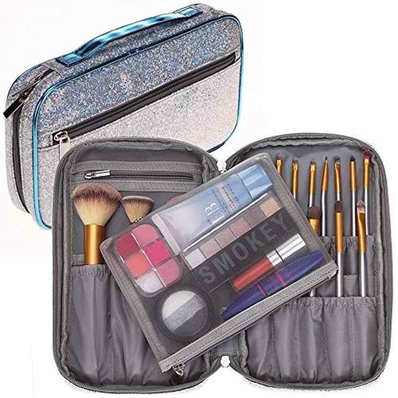 Rubik Glitter Makeup Brushes Organizers Handbag