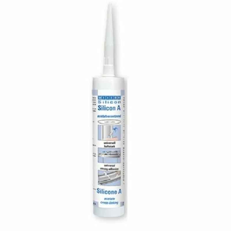 Weicon Adhesive And Sealant, W137471, Silicone A, White, 310ml