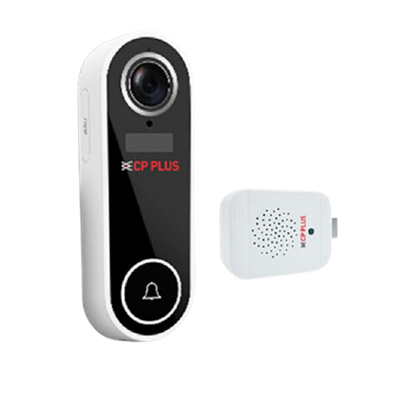 CP Plus CP-L23 Smart WiFi Wireless Video Doorbell with Micro sd Card Slot upto 128 GB, 1080P Full HD Camera & 2-Way Talk