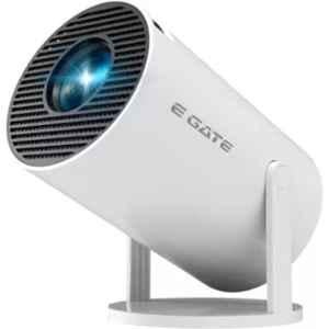 Egate i9 8400lm White LED Full HD Projector with 1GB RAM, 8GB ROM, 4D Keystone, Netflix, Prime, WiFi 6, Bluetooth & Screen Mirroring, Ei9027