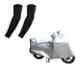 HMS Silver Scooty Body Cover for Mahindra Duro DZ with Free Size Nylon Black Arm Sleeves