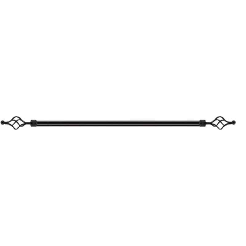 Robustline Roman 150-300cm Stainless Steel Black Adjustable Curtain Rod