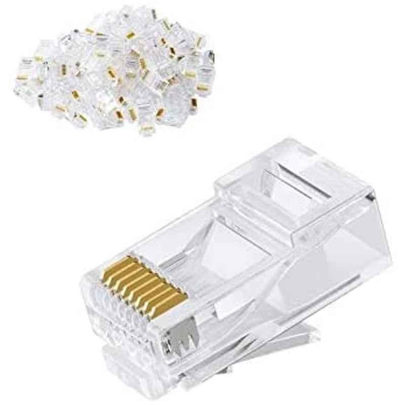 Abbasali Cat6 Rj45 Ends Ethernet Cable Crimp Connector (Pack of 100)