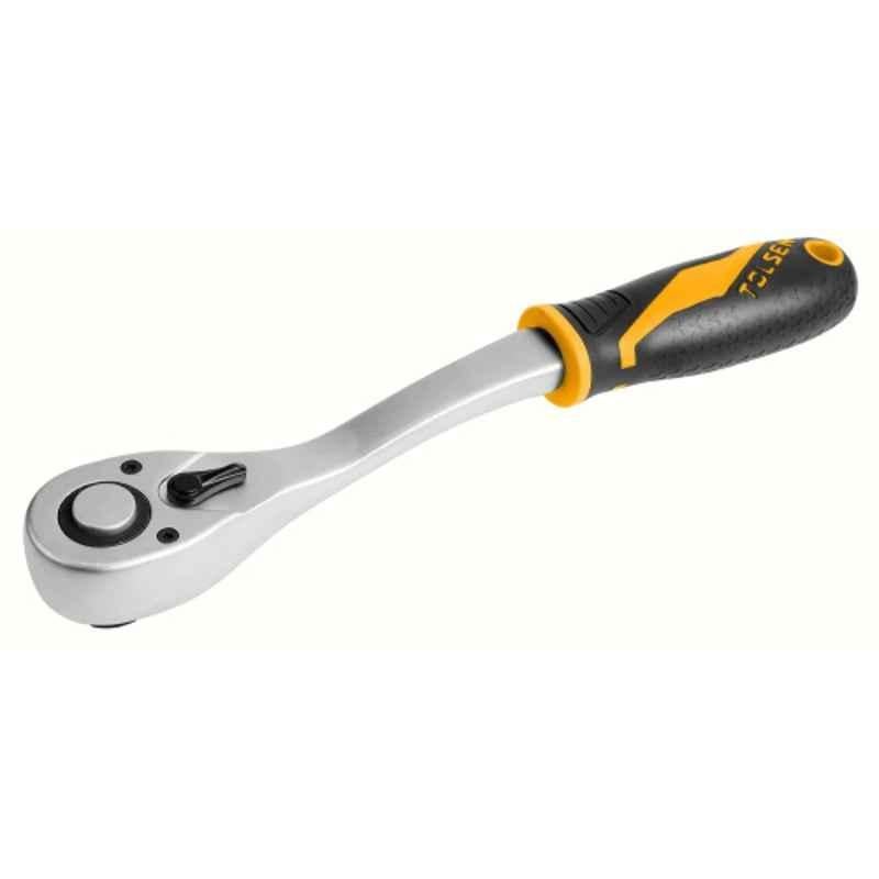 Tolsen 1/2 inch Cr-Mo Stain Finish Industrial Reversible Ratchet, 16120