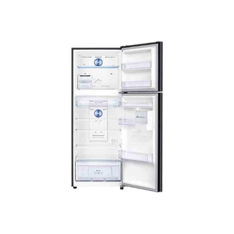 Samsung 415L Black Glass Top Mount Freezer Refrigerator with Twin Cooling Plus, RT42T50682C