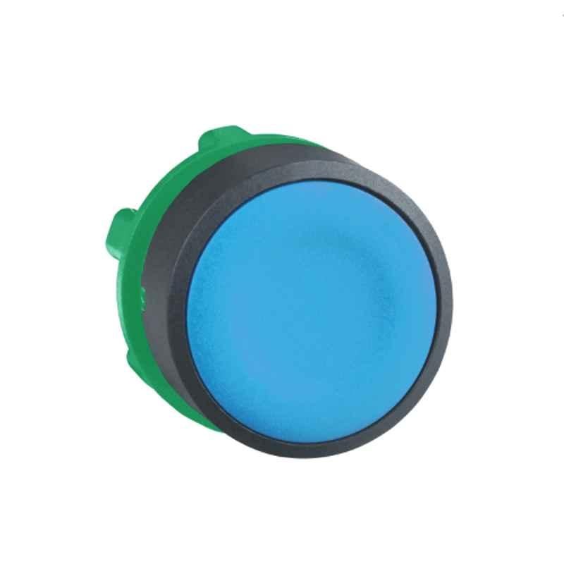 Schneider 22mm Round Spring Return Blue Flush Head for Non-Illuminated Push Button, ZB5AA6