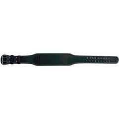 QUIT-X 4 inch Leather Black Fusion Courted Power Lifting Back Lumber Support Belt, Size: Free