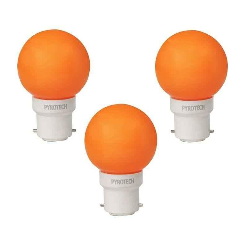 Pyrotech 0.5W LED Deco Orange Bulb , PELB0.5X3O (Pack of 3)