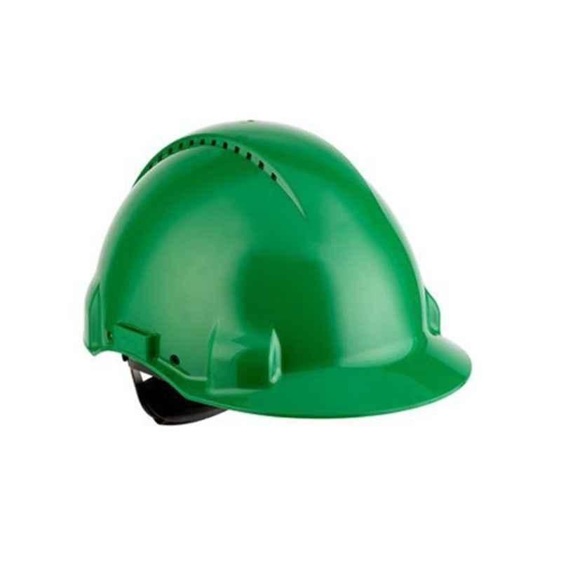 3M G3000 Hi-Viz Green Ratchet Safety Helmet with Pin-Lock Suspension