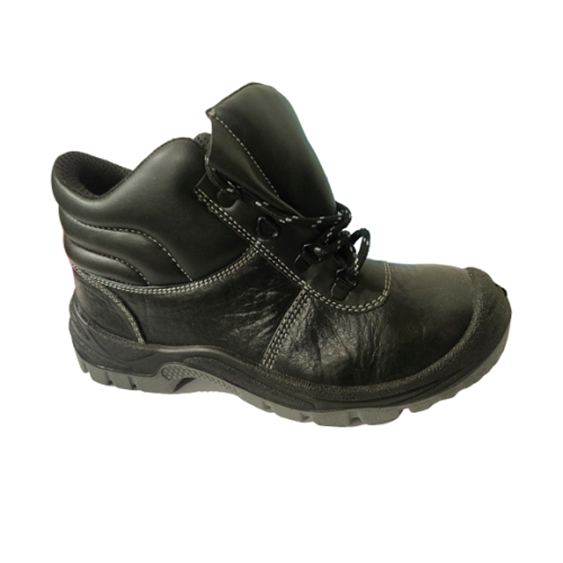 Hi-Safe ASG-10 Leather Composite Toe Black Work Safety Shoes, Size: 8