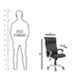 Caddy PU Leatherette Black Adjustable Office Chair with Back Support, DM 99 (Pack of 2)