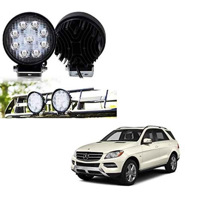 Kozdiko 2 Pcs 27W 4 inch 9 LED Waterproof Round White Fog Light Set with Mounting Brackets for Mercedes Benz GLC-Class, kozd_19858