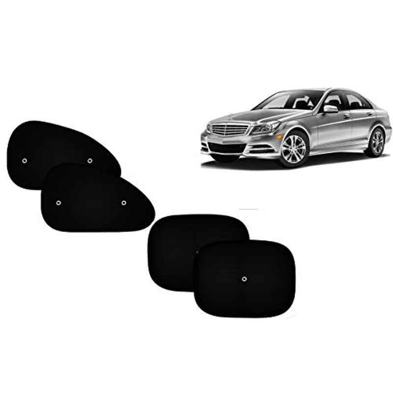 Auto Pearl 4 Pcs PVC & Mesh Black Window Side Sun Shade Set for Mercedes Benz C250