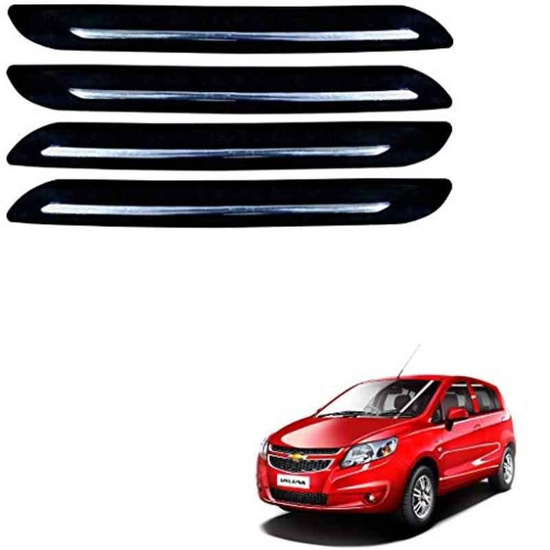 Kozdiko 4 Pcs Single Chrome Bumper Protector Set for Chevrolet Sail UVA