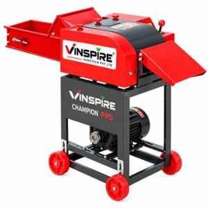Vinspire 3HP Single Phase Chaff Cutter with Motor, 1 Fix & 4 Rotating Blade, Gear, Roller & Conveyor Belt, Capacity: 1500-1800kg/hr