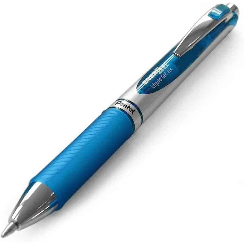 Pentel Energel 0.7mm Blue Retractable Pen, PE-BL77-CH (Pack of 12)