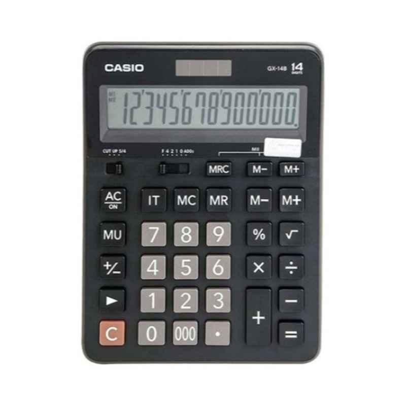 Casio GX14B 207.5x159x34.3mm Plastic Black & Grey 14 Digit Basic Calculator