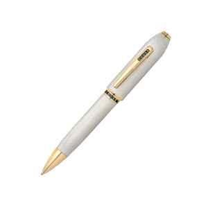 Cross Peerless 125 Black Ink Platinum & Gold Finish Ball Pen with 1 Pc Black Medium Ballpoint Tip Set, AT0702-2