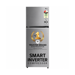 LG 261 Litre Silver 3 Star Smart Inverter Double Door Refrigerator, GLT2516WXDS.ADSZEBN