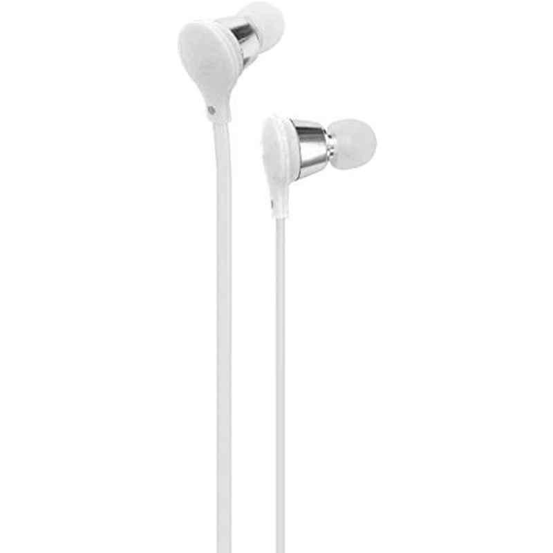 AT&T Jive White In-Ear Headphone with Mic, EBV01-WHT