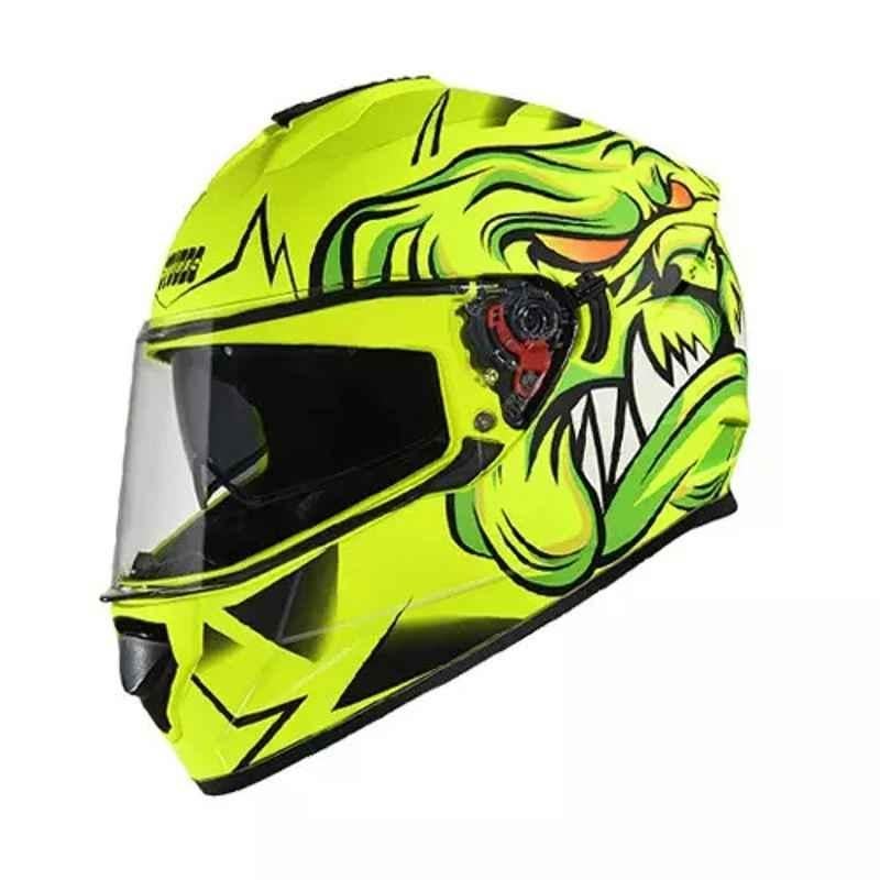 Studds N5 Expanded Polystyrene Matt Yellow Full Face Full Face Helmet, Size: Large