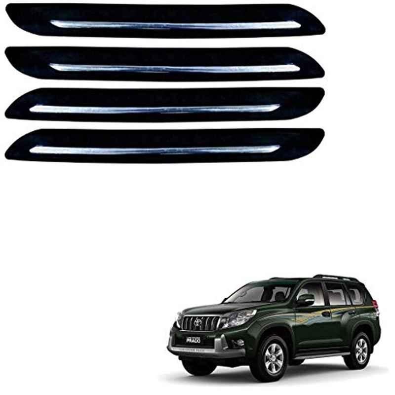 Kozdiko 4 Pcs Single Chrome Bumper Protector Set for Toyota Land Cruiser Prado