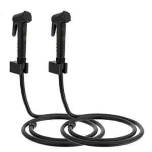 RN Black.2 Health Faucet Set with Hose Pipe & Wall Holder for Toilet Cleaning (Pack of 2)