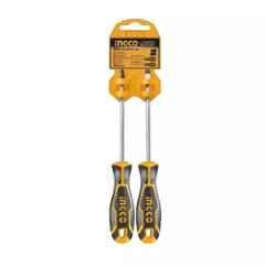Ingco HKSD0248 5 inch CR-V Yellow & Black Screwdriver Set