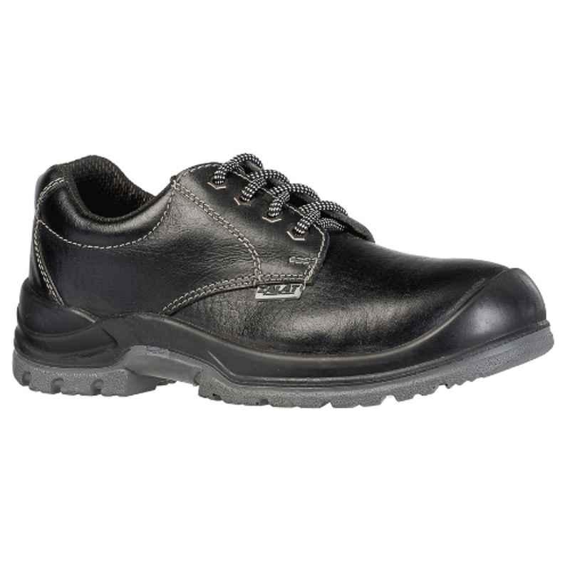 Zalat ZEX Leather Black Safety Shoes, Size: 42