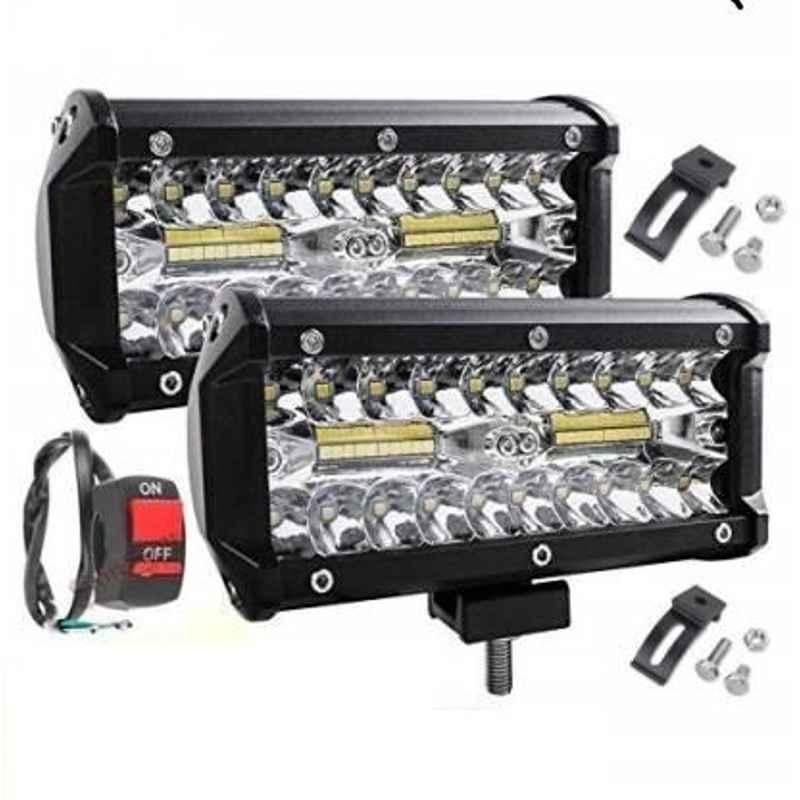 JBRIDERZ Car 36 Led 120W Heavy Duty Cree Fog Lamp 2 Pcs Set With Switch For Fiat Grand Punto 1.2