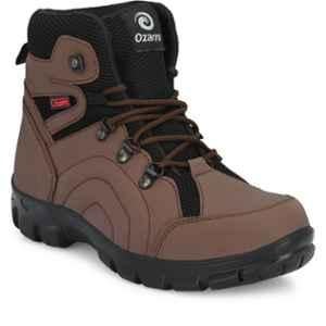 Ozarro Leather Steel Toe Brown Safety Shoes, S4422, Size: 6