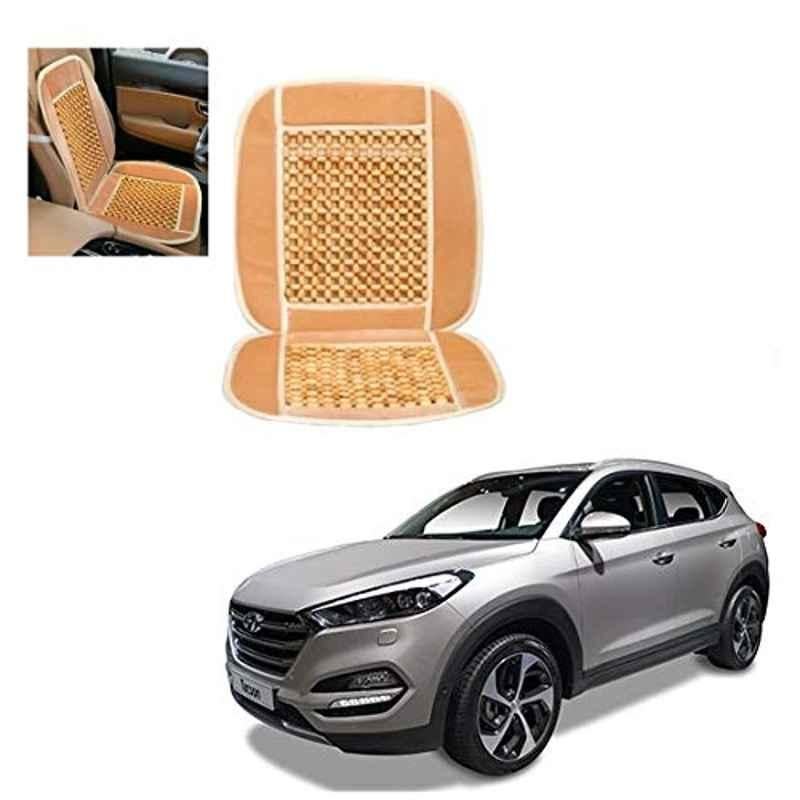 Kozdiko Wooden Bead Seat with Beige Velvet Border for Hyundai Tucson